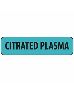 Label Paper Removable Citrated Plasma, 1" Core, 1 1/4" x 5/16", Blue, 760 per Roll