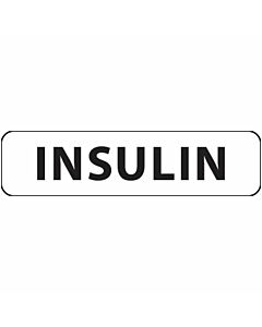 Label Paper Removable Insulin, 1" Core, 1 1/4" x 5/16", White, 760 per Roll