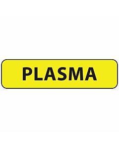 Label Paper Permanent Plasma, 1" Core, 1 1/4" x 5/16", Yellow, 760 per Roll