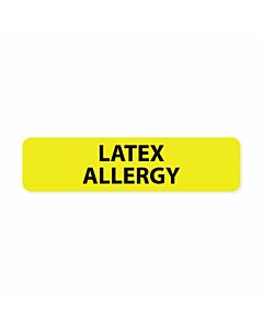 Label Paper Permanent Latex Allergy, 1" Core, 1 1/4" x 5/16", Yellow, 760 per Roll