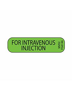 Label Paper Removable For Intravenous, 1" Core, 1 7/16" x 3/8", Fl. Green, 666 per Roll