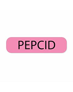 Label Paper Removable Pepcid, 1" Core, 1 7/16" x 3/8", Fl. Pink, 666 per Roll
