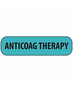 Label Paper Removable Anticoag Therapy, 1" Core, 1 7/16" x 3/8", Blue, 666 per Roll