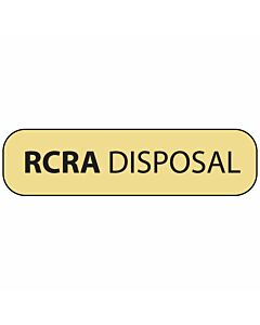 Label Paper Removable RCRA Disposal, 1" Core, 1 7/16" x 3/8" , Tan, 666 per Roll