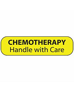 Label Paper Permanent Chemotherapy Handle 1" Core 1 7/16"x3/8" Yellow 666 per Roll