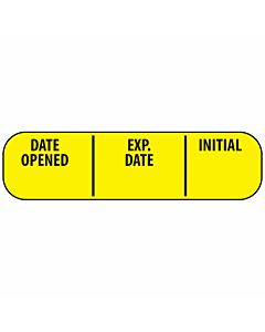 Label Paper Permanent Date Exp. Initial 1" Core 1 7/16"x3/8" Yellow 666 per Roll