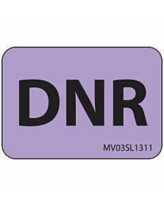 Label Paper Removable DNR, 1" Core, 1 7/16" x 1", Lavender, 666 per Roll