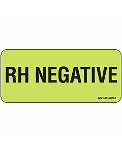 Label Paper Removable RH Negative, 1" Core, 2 1/4" x 1", Fl. Chartreuse, 420 per Roll