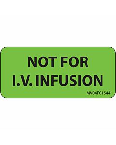 Label Paper Removable Not For IV, 1" Core, 2 1/4" x 1", Fl. Green, 420 per Roll