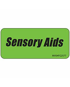 Label Paper Removable Sensory Aids, 1" Core, 2 1/4" x 1", Fl. Green, 420 per Roll