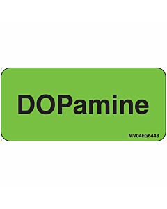Label Paper Removable Dopamine, 1" Core, 2 1/4" x 1", Fl. Green, 420 per Roll