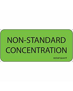Label Paper Permanent Non-standard, 1" Core, 2 1/4" x 1", Fl. Green, 420 per Roll