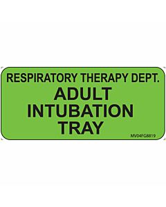 Label Paper Removable Respiratory Therapy, 1" Core, 2 1/4" x 1", Fl. Green, 420 per Roll