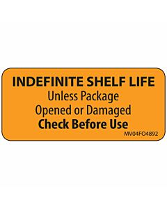 Label Paper Removable Indefinite Shelf, 1" Core, 2 1/4" x 1", Fl. Orange, 420 per Roll