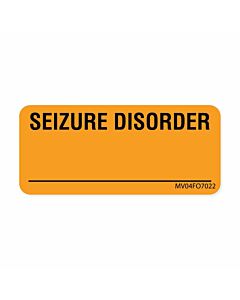 Label Paper Removable Seizure Disorder, 1" Core, 2 1/4" x 1", Fl. Orange, 420 per Roll
