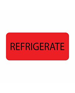 Label Paper Permanent Refrigerate, 1" Core, 2 1/4" x 1", Fl. Red, 420 per Roll