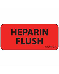 Label Paper Permanent Heparin Flush 1" Core 2 1/4"x1 Fl. Red 420 per Roll