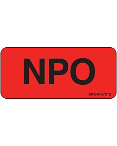 Label Paper Permanent NPO, 1" Core, 2 1/4" x 1", Fl. Red, 420 per Roll