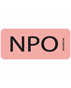 Label Paper Permanent NPO, 1" Core, 2 1/4" x 1", Fl. Red, 420 per Roll