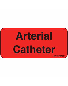 Label Paper Permanent Arterial Catheter 1" Core 2 1/4"x1 Fl. Red 420 per Roll