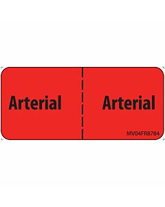 Label Paper Permanent Arterial : Arterial 1" Core 2 1/4"x1 Fl. Red 420 per Roll