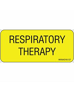 Label Paper Permanent Respiratory Therapy, 1" Core, 2 1/4" x 1", Yellow, 420 per Roll