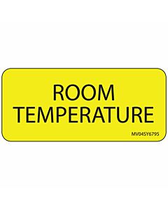 Label Paper Permanent Room Temperature, 1" Core, 2 1/4" x 1", Yellow, 420 per Roll