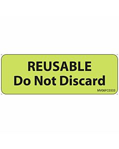 Label Paper Removable Reusable Do Not, 1" Core, 2 15/16" x 1", Fl. Chartreuse, 333 per Roll