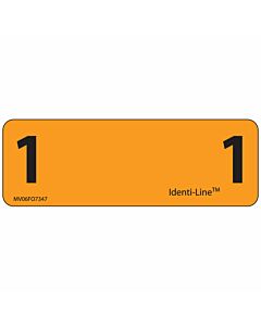 Label Paper Removable 1" 1 Identi-Lineﾙ 1 Core 2 15/16" x 1", Fl. Orange, 333 per Roll