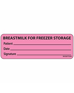 Label Paper Removable Breastmilk For, 1" Core, 2 15/16" x 1", Fl. Pink, 333 per Roll