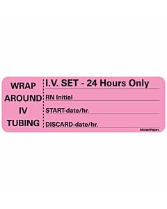 Label Paper Removable Wrap Around IV, 1" Core, 2 15/16" x 1", Fl. Pink, 333 per Roll