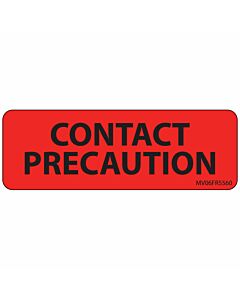 Label Paper Permanent Contact Precaution 1" Core 2 15/16"x1 Fl. Red 333 per Roll