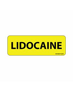 Label Paper Permanent Lidocaine, 1" Core, 2 15/16" x 1", Yellow, 333 per Roll
