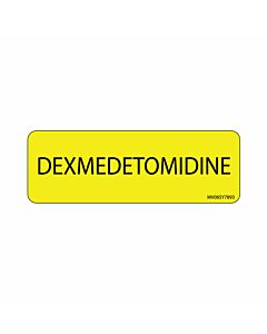 Label Paper Permanent Dexmedetomidine 1" Core 2 15/16"x1 Yellow 333 per Roll
