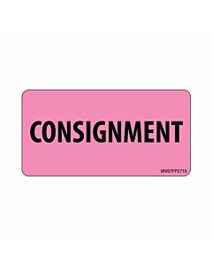 Label Paper Removable Consignment, 1" Core, 2 15/16" x 1", 1/2", Fl. Pink, 333 per Roll
