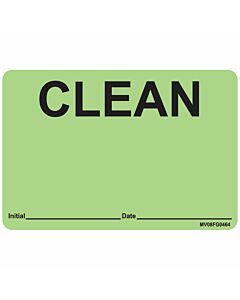 Label Paper Removable Clean Initials Date, 1" Core, 2" 15/16" x 2, Fl. Green, 333 per Roll