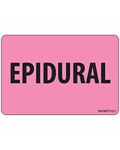 Label Paper Removable Epidural, 1" Core, 2" 15/16" x 2, Fl. Pink, 333 per Roll