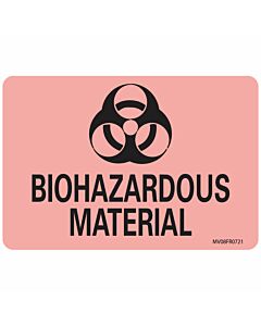 Lab Communication Label (Paper, Permanent) Biohazardous 2" 15/16"x2 Fluorescent Red - 333 per Roll