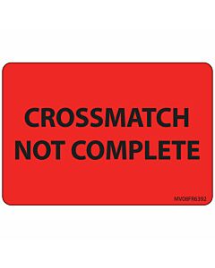 Label Paper Permanent Crossmatch Not 1" Core 2" 15/16"x2 Fl. Red 333 per Roll