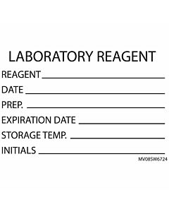 Lab Communication Label (Paper, Removable) Laboratory Reagent 2" 15/16"x2 White - 333 per Roll