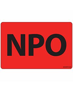 Label Paper Permanent NPO, 1" Core, 4" x 2 5/8", Fl. Red, 375 per Roll