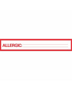 Tape Removable Allergic: 1" Core, 1" x 6", 83 Imprints White, 500 Inches per Roll