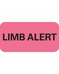 Label Paper Removable Limb Alert, 1" Core, 1 1/2" x 3/4", Pink, 1000 per Roll