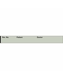 Binder/Chart Tape Removable "Rm. No. Patient", 1'' Core, 1/2 '' x 500'', Gray, 111 Imprints, 500 Inches per Roll