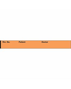 Binder/Chart Tape Removable "Rm. No. Patient", 1'' Core, 1/2 '' x 500'', Orange, 111 Imprints, 500 Inches per Roll