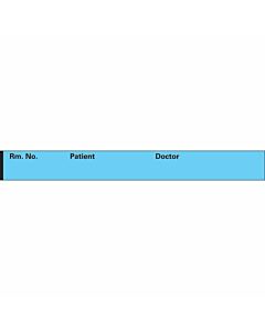 Binder/Chart Tape Removable "Rm. No. Patient", 1'' Core, 1/2 '' x 500'', Blue, 111 Imprints, 500 Inches per Roll