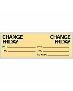 IV Label Paper Permanent Change Friday 1" Core 2 15/16"x1 Tan 500 per Roll