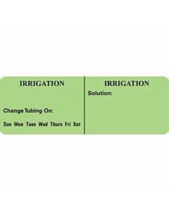 IV Label Paper Permanent Irrigation 1" Core 2 15/16"x1 Fl. Green 500 per Roll