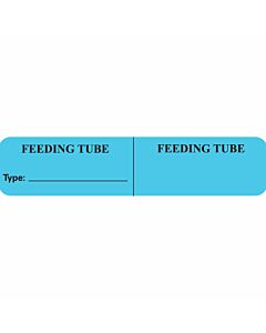 IV Label Synthetic Permanent Feeding Tube Feeding 1" Core 2 7/8"x5/8" Light Blue 500 per Roll