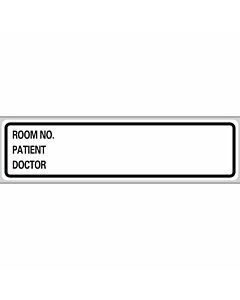 Label Paper Removable Room No. Patient, 1" Core, 5 3/8" x 1", 3/8", White, 200 per Roll